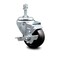 Service Caster 3 Inch Hard Rubber Wheel Swivel 3/8 Inch Threaded Stem Caster with Brake SCC SCC-TS20S314-HRS-TLB-381615 - alternate 1